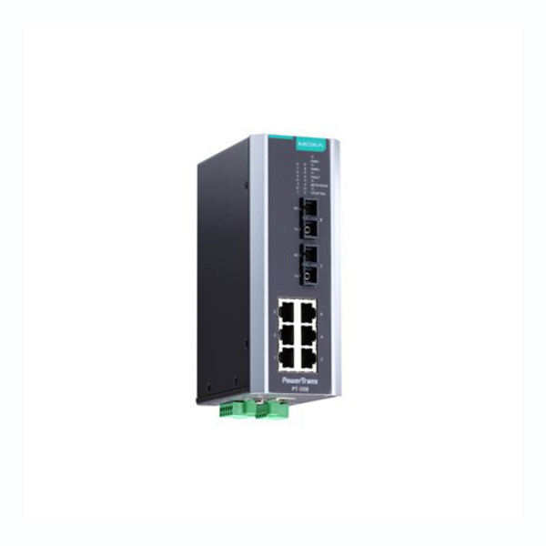 Moxa Iec 61850-3 Mgd Eth. Swtch W/ 6 10/100Baset(X)Ports, Pt-508-Mm-Sc-Hv PT-508-MM-SC-HV